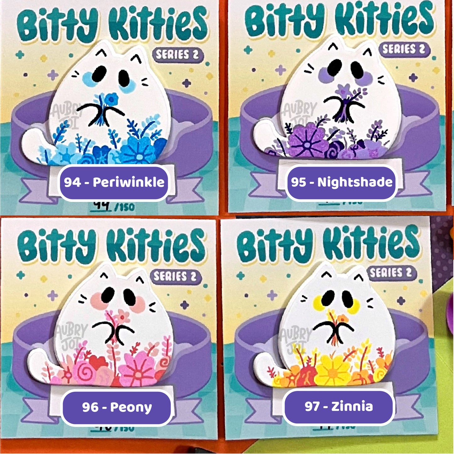 Bitty Kitties - Painted Enamel Pins (Early Access)