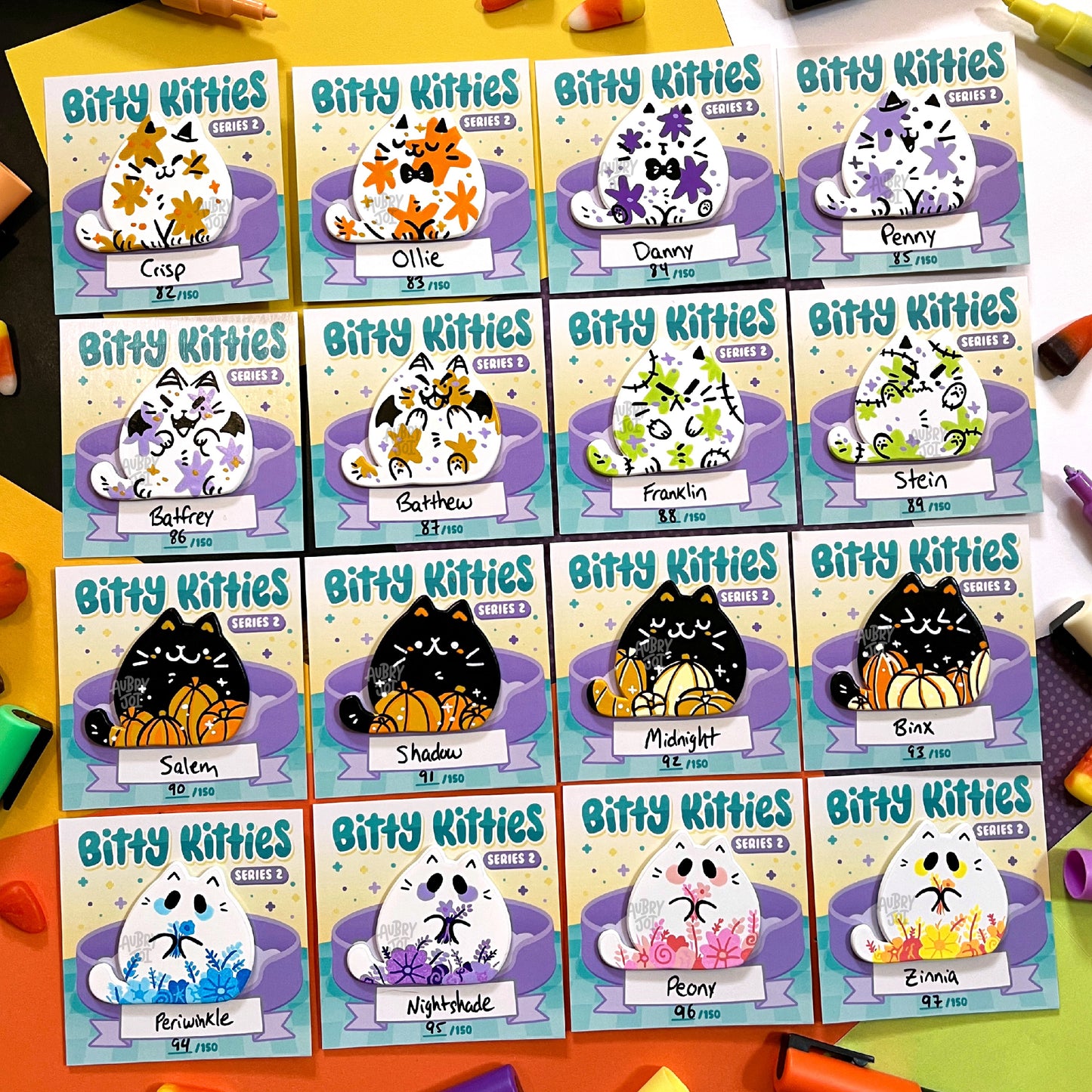 Bitty Kitties - Painted Enamel Pins (Early Access)