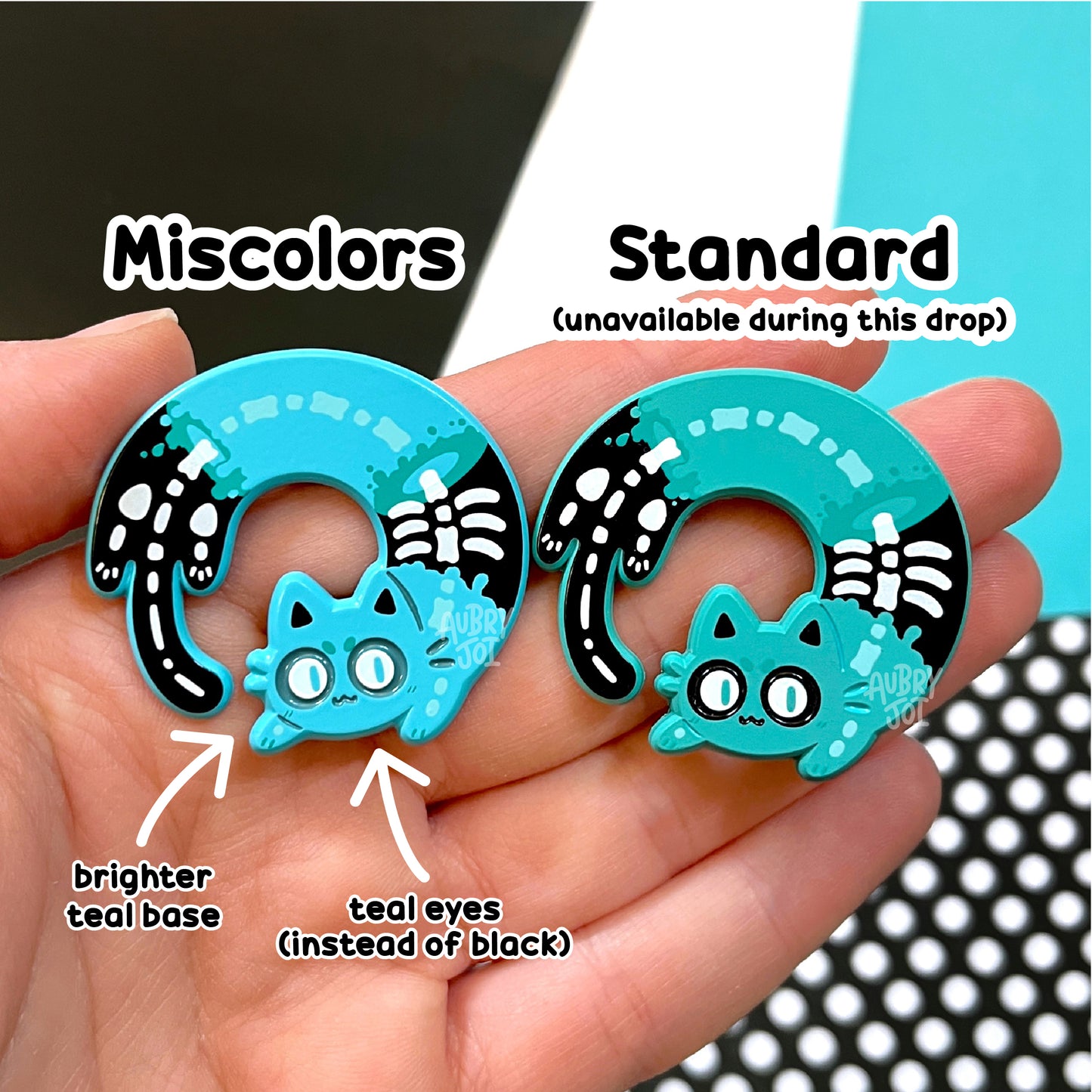 MISCOLOR Ghoulish Long Cat Enamel Pin