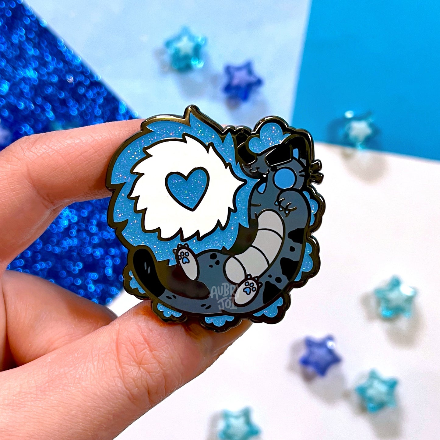 Goji Flame Heart Enamel Pin