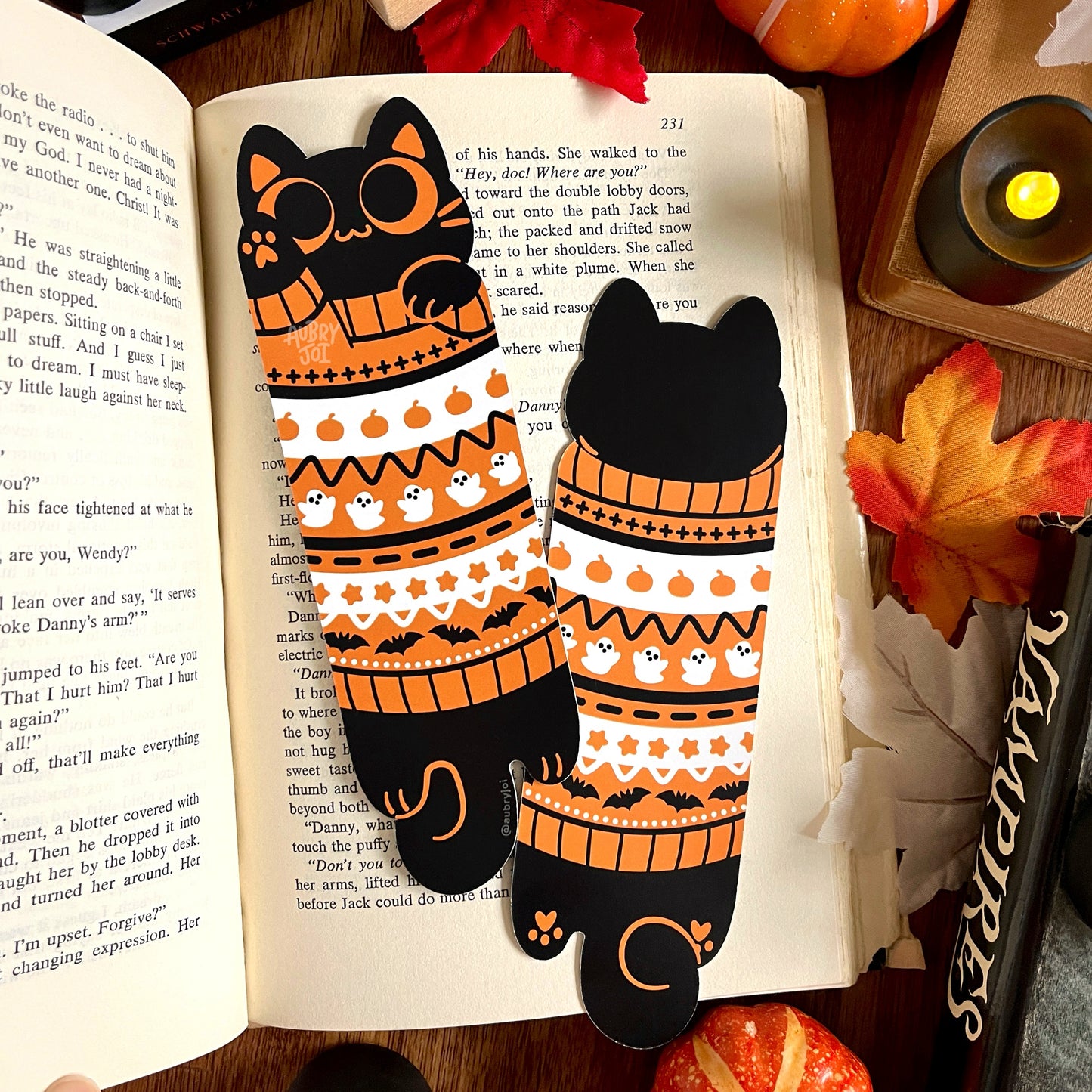 Halloween Long Cats Diecut Bookmarks