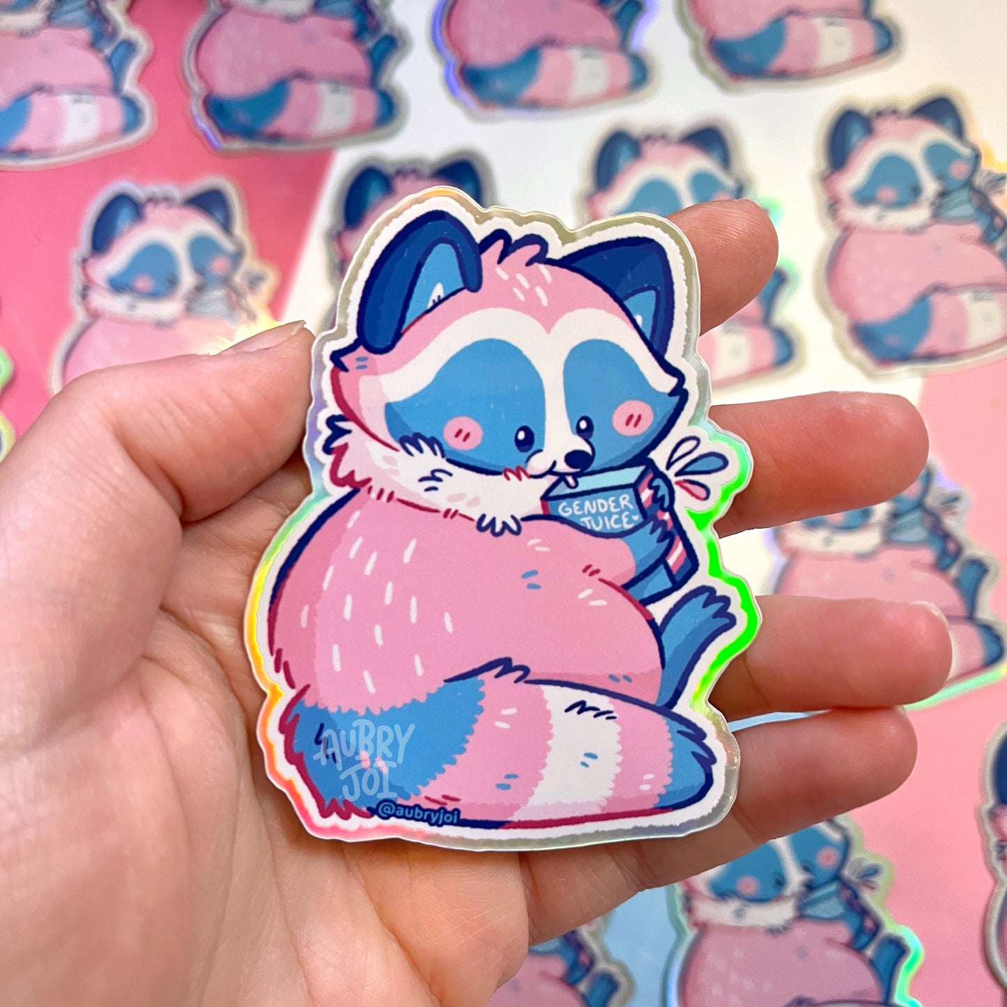 Gender Juice Egg Holographic Vinyl Sticker