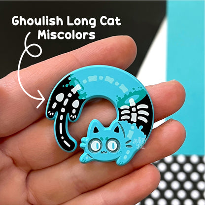 MISCOLOR Ghoulish Long Cat Enamel Pin