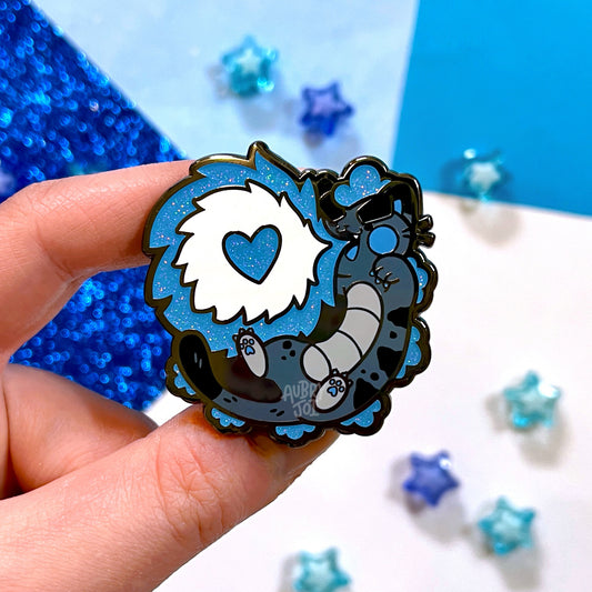 Goji Flame Heart Enamel Pin