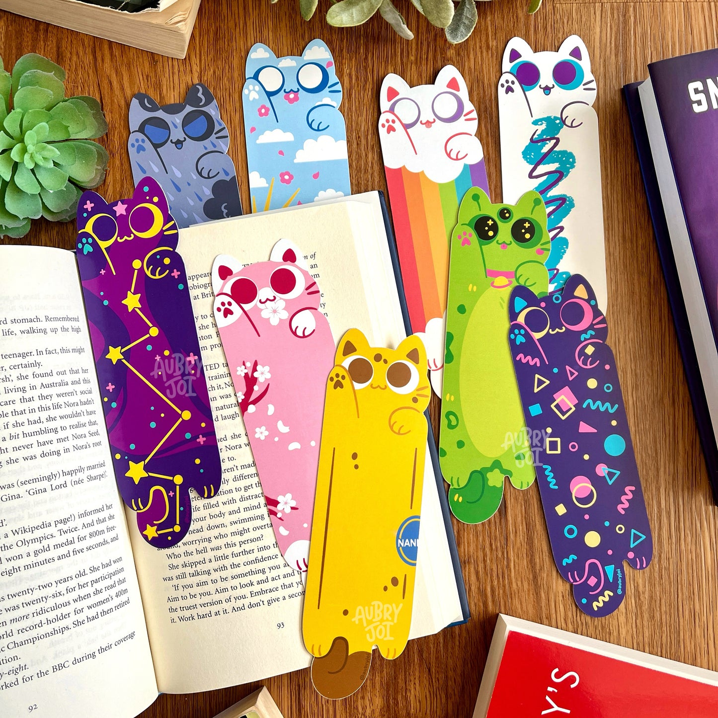Long Cats Diecut Bookmarks