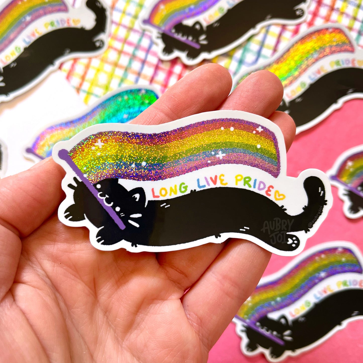 Long Live Pride Glitter Vinyl Sticker