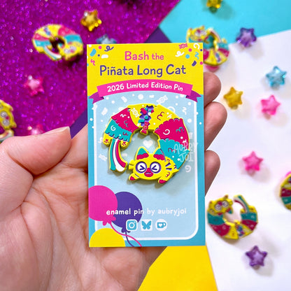 Piñata Long Cat Limited Edition Enamel Pin