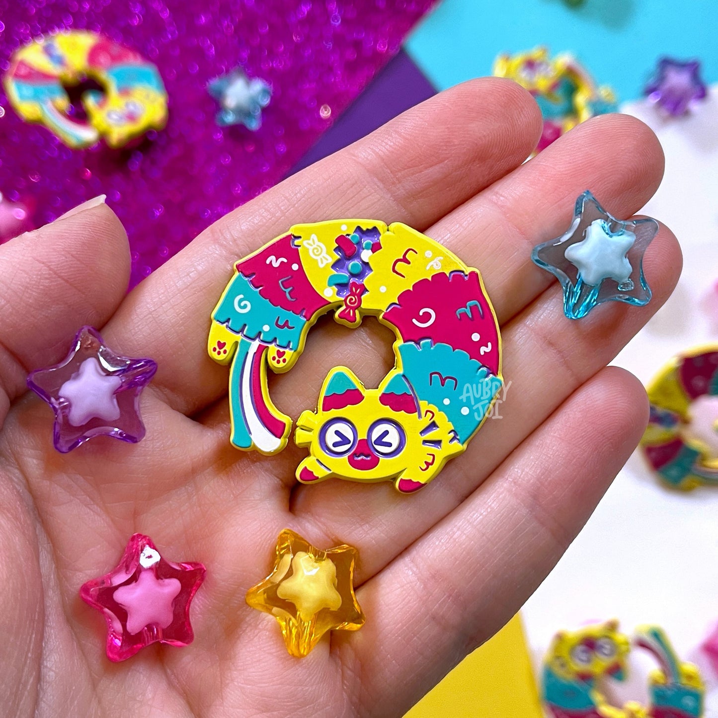 Piñata Long Cat Limited Edition Enamel Pin