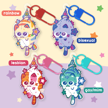 **PREORDER** - Colorful Crane Game Cats Keychains