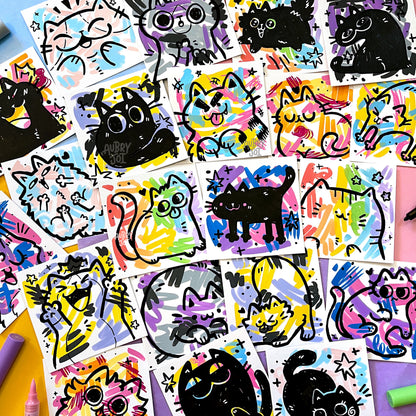 Pride Scribble Cats - Original Illustrations