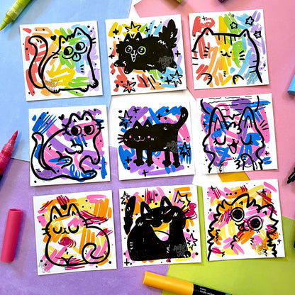 Pride Scribble Cats - Original Illustrations