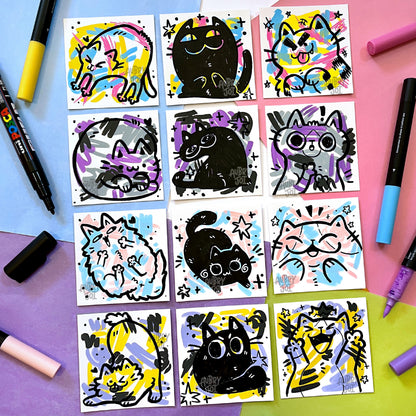 Pride Scribble Cats - Original Illustrations