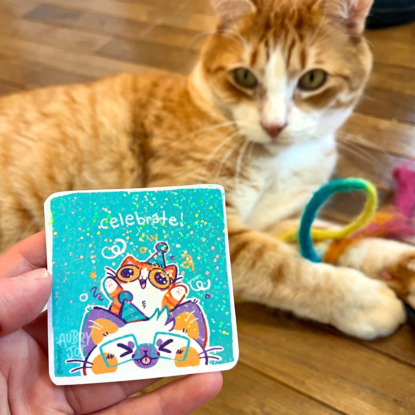 Birthday Buddies Glitter Sticker