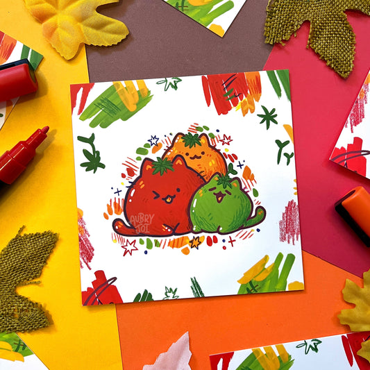 Tomato Kittens Art Print