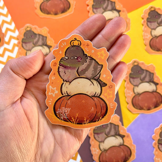 Whimsy Pigeon Glitter Vinyl Sticker