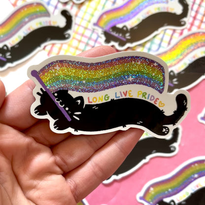 Long Live Pride Glitter Vinyl Sticker